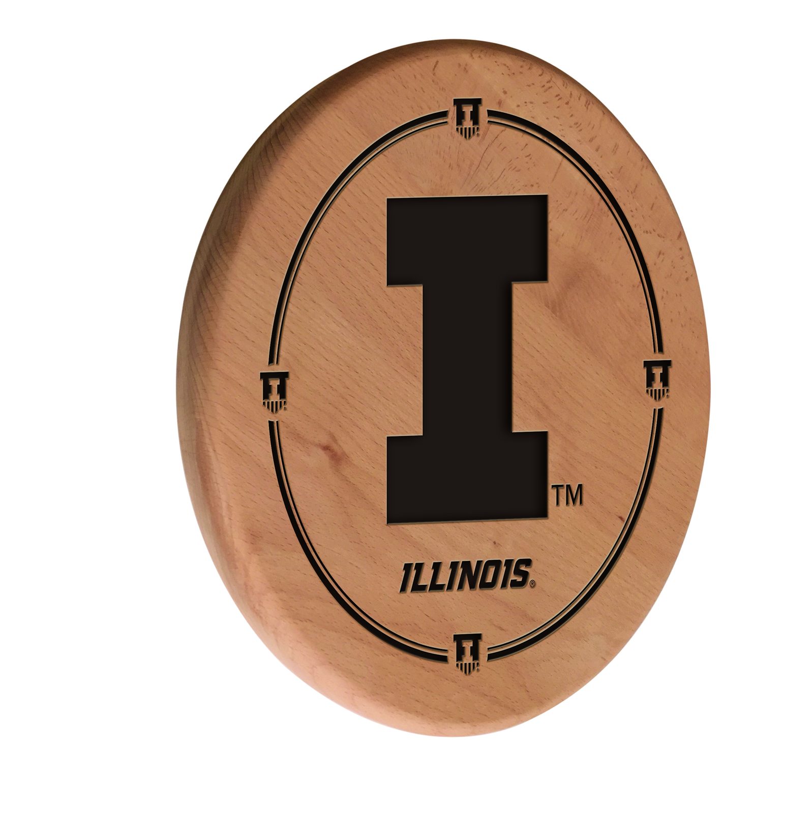 University of Illinois Natural Laser Engraved Wood Sign Wall Art 1 University of Illinois Natural Laser Engraved Wood Sign Wall Art